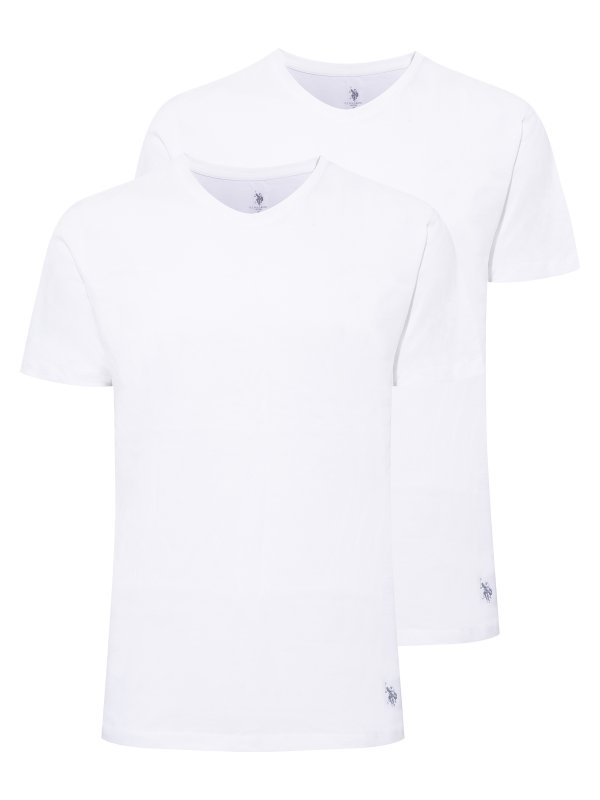 U.S. POLO ASSN. 2Pack pánské tričko 80196 bílé | Vermali.cz